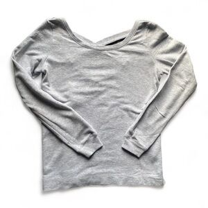 AERIE Gray Criss Cross Back Yoga Top Size Small